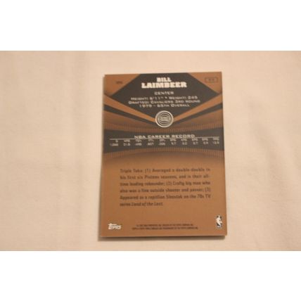 Bill Laimbeer 2006/07 Topps Triple Threads SEPIA NO. 99 006/299