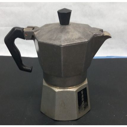 Vintage Vandel Aluminum Stovetop Espresso Coffee Maker Pot ITALY 6"