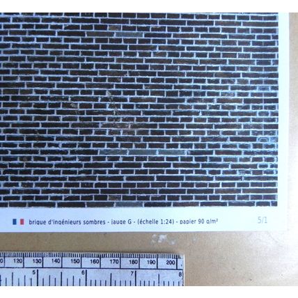 Papier brique - ingénieurs somb - calibre G échelle 1:24 - feuille A4 (297x210mm
