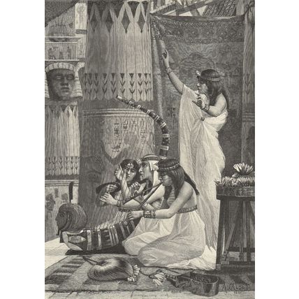 A CONCERT IN OLD EGYPT 1885 Antoine Colbet - A. Gilbert VICTORIAN PRINT