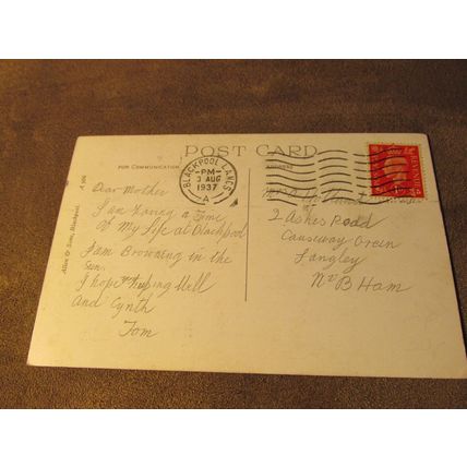 1930's Postcard - Blackpool Tower Ballroom, Lancashire Artist A366