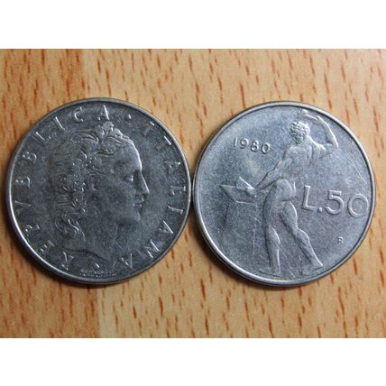 Italy 1980 50 Lire Coin