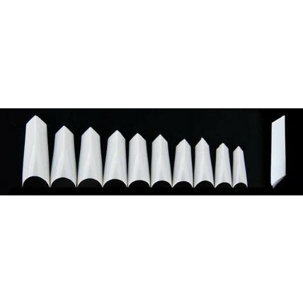 Nail Tips White French Edge Triangle Acrylic False Artificial Gel extensions