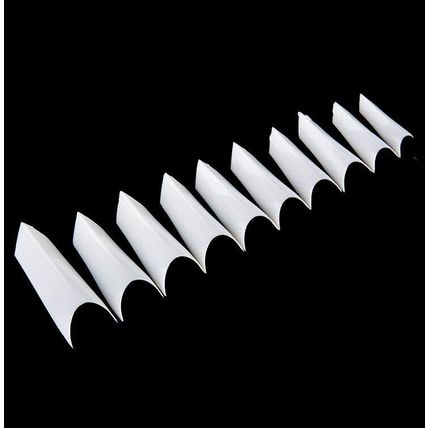 Nail Tips White French Edge Triangle Acrylic False Artificial Gel extensions