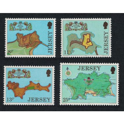Jersey Fortresses Drawings by Thomas Phillips 4v 1980 MNH SG#222-225