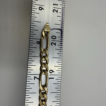 14k Italy Gold Fígaro Chain Necklace 21”L 8.81 g 5mm Wide Yellow Gold