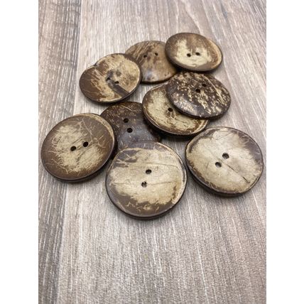 4Pcs 50mm Real Extra Large Coconut Shell Buttons 50mm Sewing Crafts Upholstery