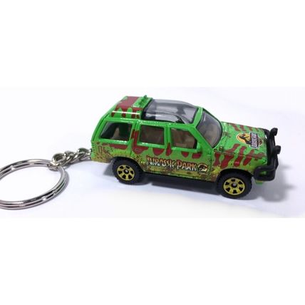 RARE CUSTOM KEYCHAIN GREEN FORD EXPLORER JURASSIC PARK ❤️GREAT GIFT❤️