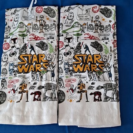 NEW Lot 2 STAR WARS Kitchen TOWELS Dish Hand Bathroom