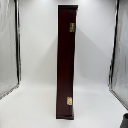Cherry Wood Wall Hanging Display Cabinet Miniature Case 21.5x18x3.5” Cap 40