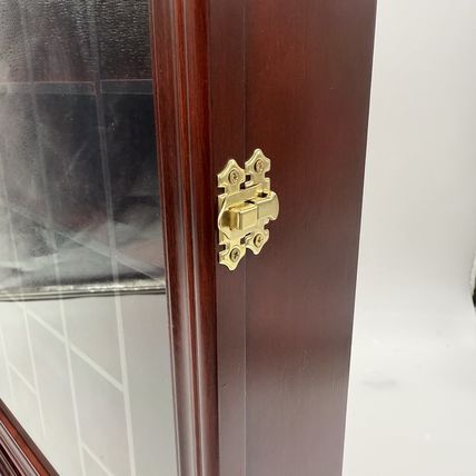 Cherry Wood Wall Hanging Display Cabinet Miniature Case 21.5x18x3.5” Cap 40