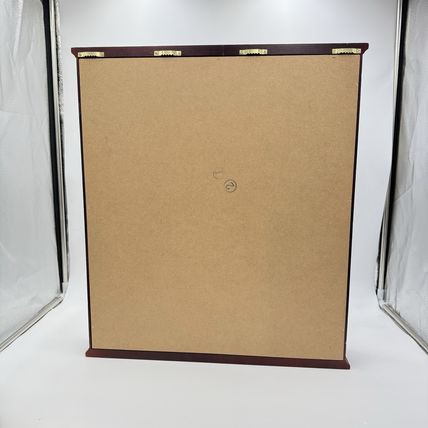 Cherry Wood Wall Hanging Display Cabinet Miniature Case 21.5x18x3.5” Cap 40