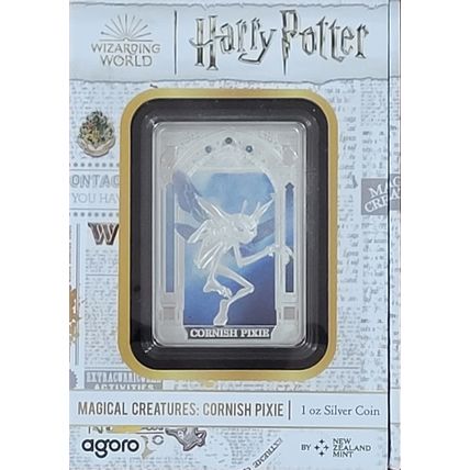 1 Oz Silver Collectible 2025 Harry Potter Magical Creatures Cornish Pixie