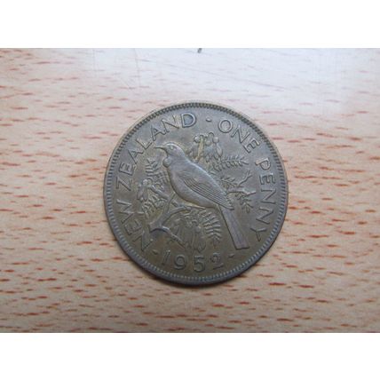 New Zealand 1952 1d Penny Coin