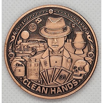 1 Oz AVDP Copper Collectible Clean Hands Dirty Money Coin