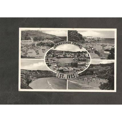 Postcard Cornwall St Ives Multiview 1959