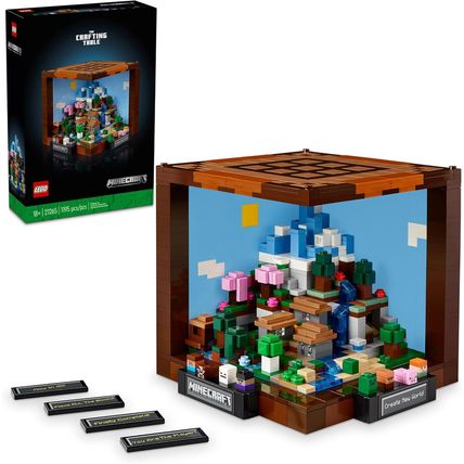 LEGO Minecraft the Crafting Table, Collectible Video Game Building Set with Mine