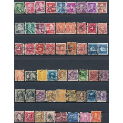 440 Stamp Selection - USA - Used Hinged
