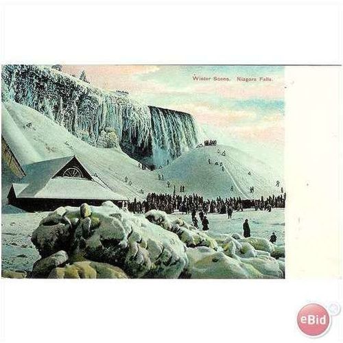 1910's Niagara Falls, winter scene - LITHOCHROME!!