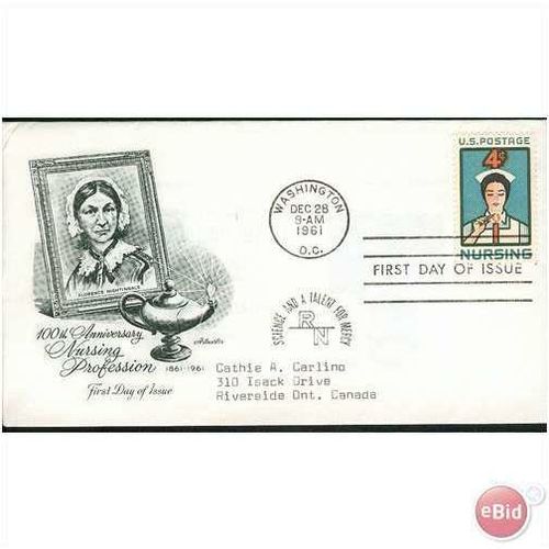 USA FDC 1961 - SG 1189 - 100th Anniversary Of Nursing Profession