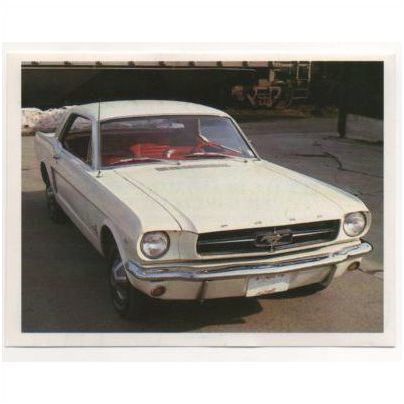 100 Great Cars of the World 1989 Euroflash Sticker #70 -1964 Ford Mustang
