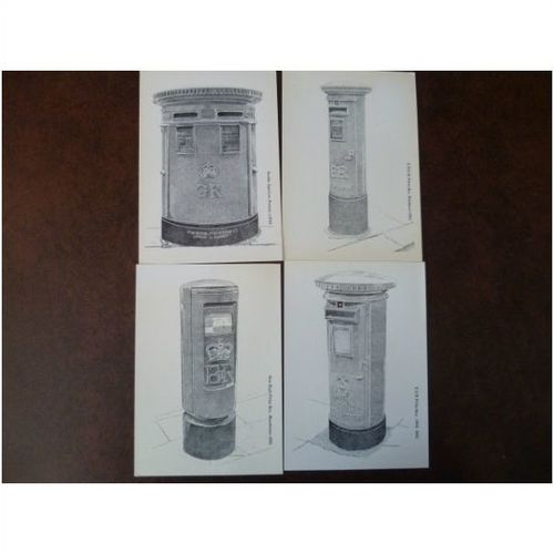 1981 GB pillar boxes NWPB 5 set Postcards special cancels FDI Postal History