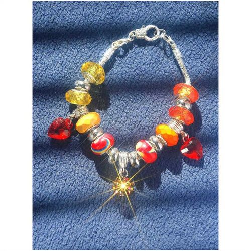 Fully Loaded Silver Plated Bracelet Disco Ball Charm Euro Beads Jewellery 1968