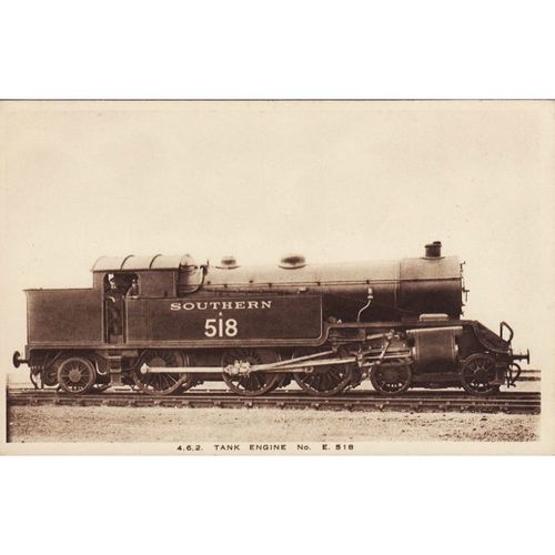 Sepia Postcard Southern Railway H16 E518 LSWR SR Urie 4-6-2T Loco L&SWR