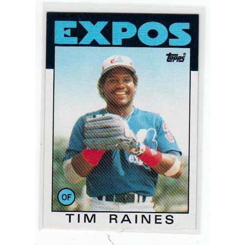 1986 Topps Tim Rock Raines baseball card #280 – Expos