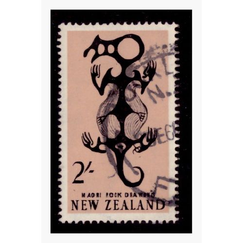 New Zealand 1960 -1963 - 2s - Local Motifs Rock Drawing Used