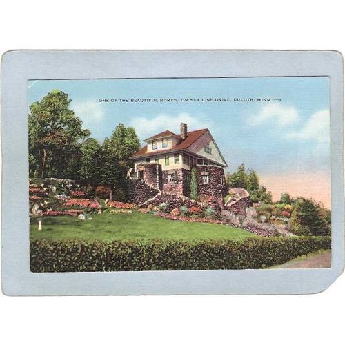 MN Duluth Postcard One Of The Beautiful Homes On Sky Line Drive state_box5~56