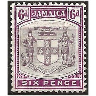 Jamaica 1911 SG44 6d Dull & Bright Purple Mounted Mint .. ..