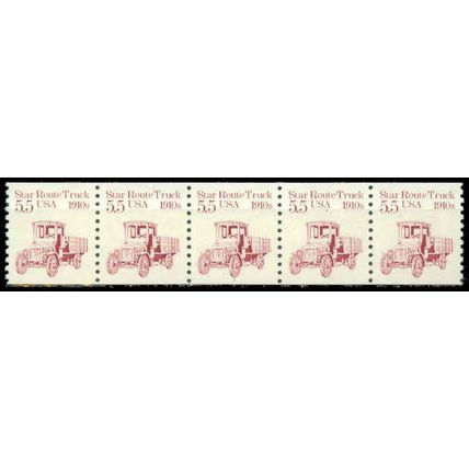 2125 5.5c Star Route Truck Very Fine MNH Dry Gum PNC 1/5 P0031