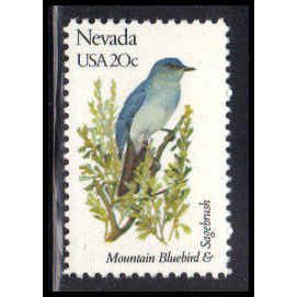 1980A 20c Birds/Flowers of Nevada Fine MNH Dry Gum V1982 (7)