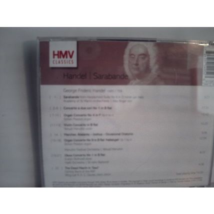 GEORGE FREDRIC HANDEL - SARABANDE - CD ALBUM 2002 - 1 DISC