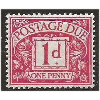 1914 D2 1d Red Postage Due Mounted Mint ....