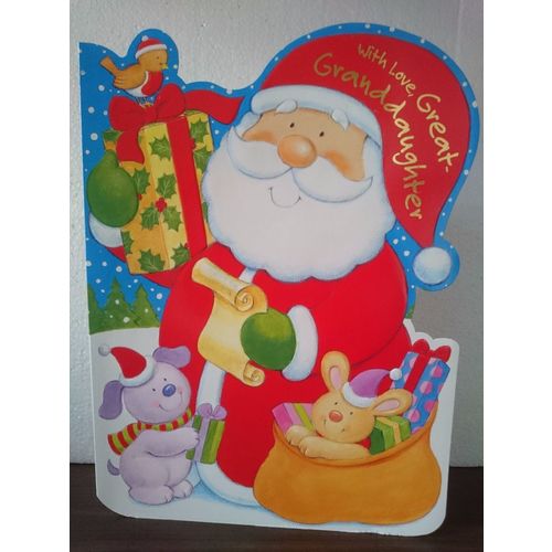 50 % OFF Large Christmas Cards - Great Granddaughter - 04- ** CLEARANCE SALE **