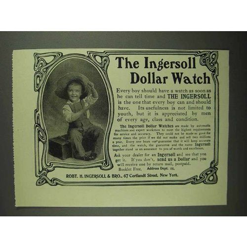 1903 Ingersoll Dollar Watch Ad