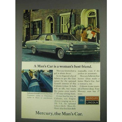 1967 Mercury Caliente Car Ad - Woman's Best Friend