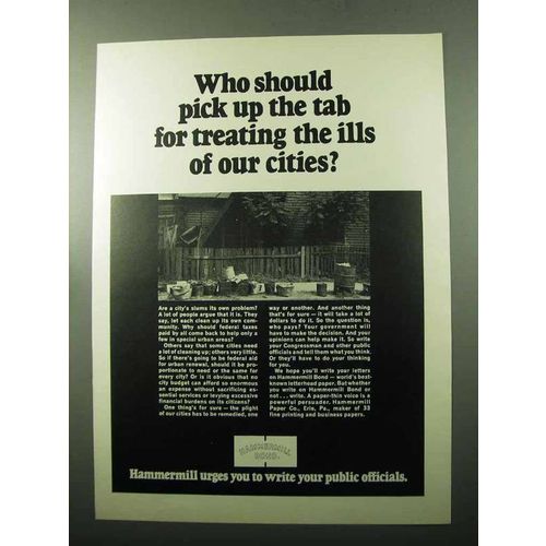 1969 Hammermill Bond Paper Ad - Treating Ills of Cities