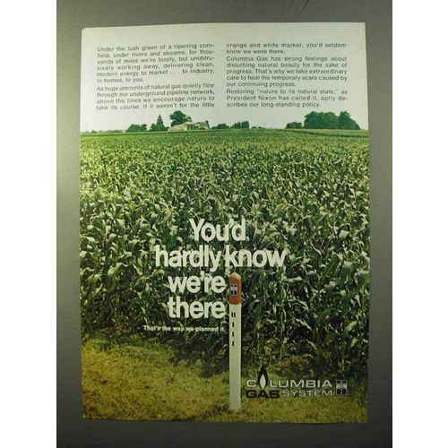 1970 Columbia Gas System Ad - Hardly Know We're There