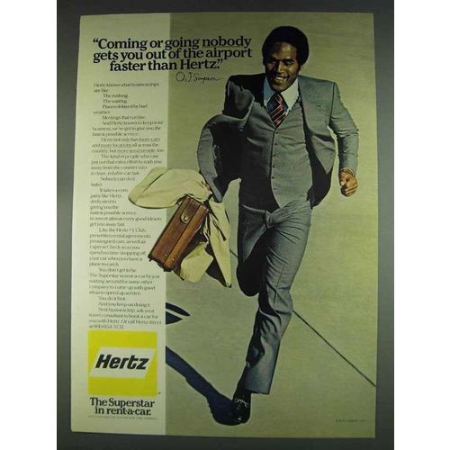 1978 Hertz Rent-a-Car Ad - O.J. Simpson
