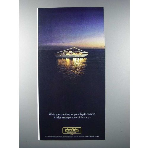 1978 Johnnie Walker Black Scotch Ad - Sample Cargo