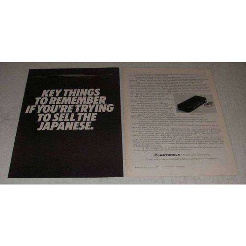 1982 Motorola Electronics Ad - Key Things to Remember