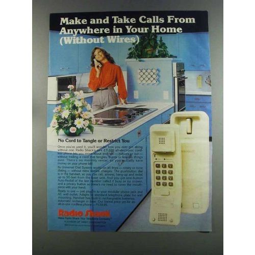 1982 Radio Shack ET-320 Electronic Cordless Phone Ad