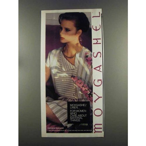 1982 Moygashel Linen Ad - Fashion by Blassport