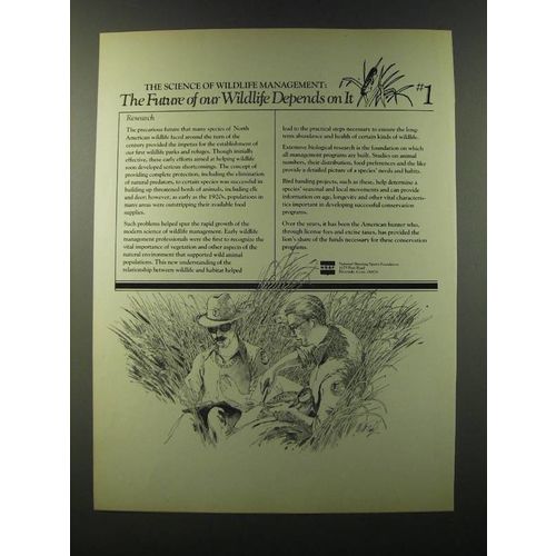 1986 NSSF National Shooting Sports Foundation Ad - The science of wildlife