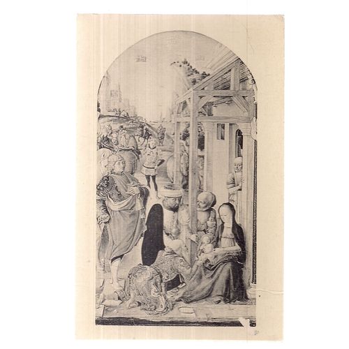ADORATION OF THE MAGI. painting by B. Vivarini. unused vintage postcard art =