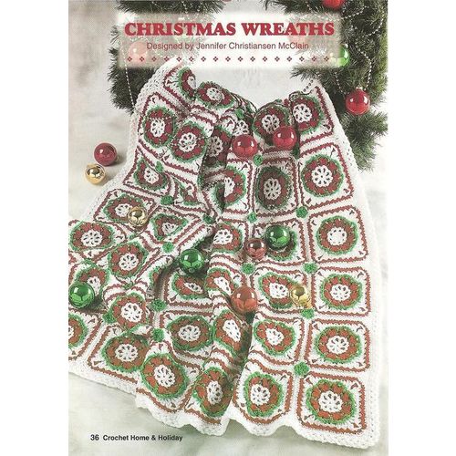 Crochet Afghan Pattern Christmas Wreaths
