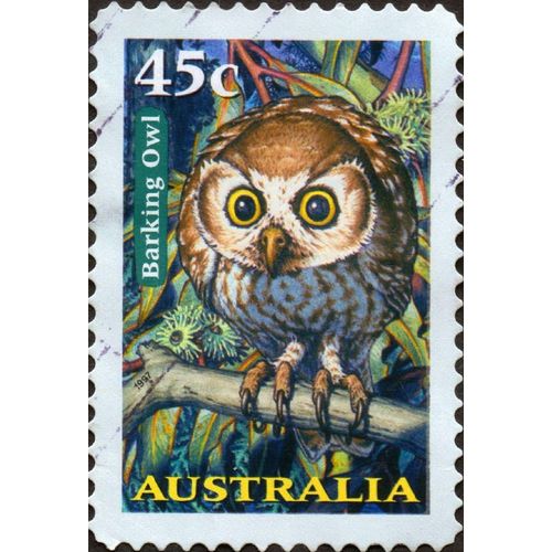 AUSTRALIA, BIRDS, Barking Owl, 1997, 45c